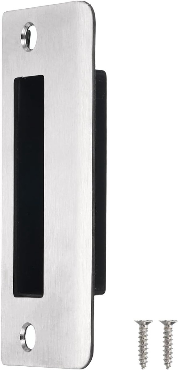 SnelShoppen - Deuren sluitplaat 90mm x 40mm, 201 RVS sluiting, duurzame deurbeugel voor deurframe, zilver, ideaal voor thuisgebruik