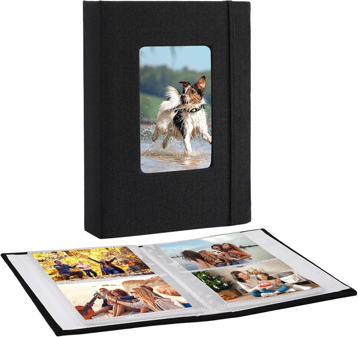 SnelShoppen - Mini Foto Album 6 x 7 cm met Venster voor 104 Foto's | Ideaal voor Instax Mini 9/11/12/Evo en Polaroid Snap | Perfect voor Bruiloften en