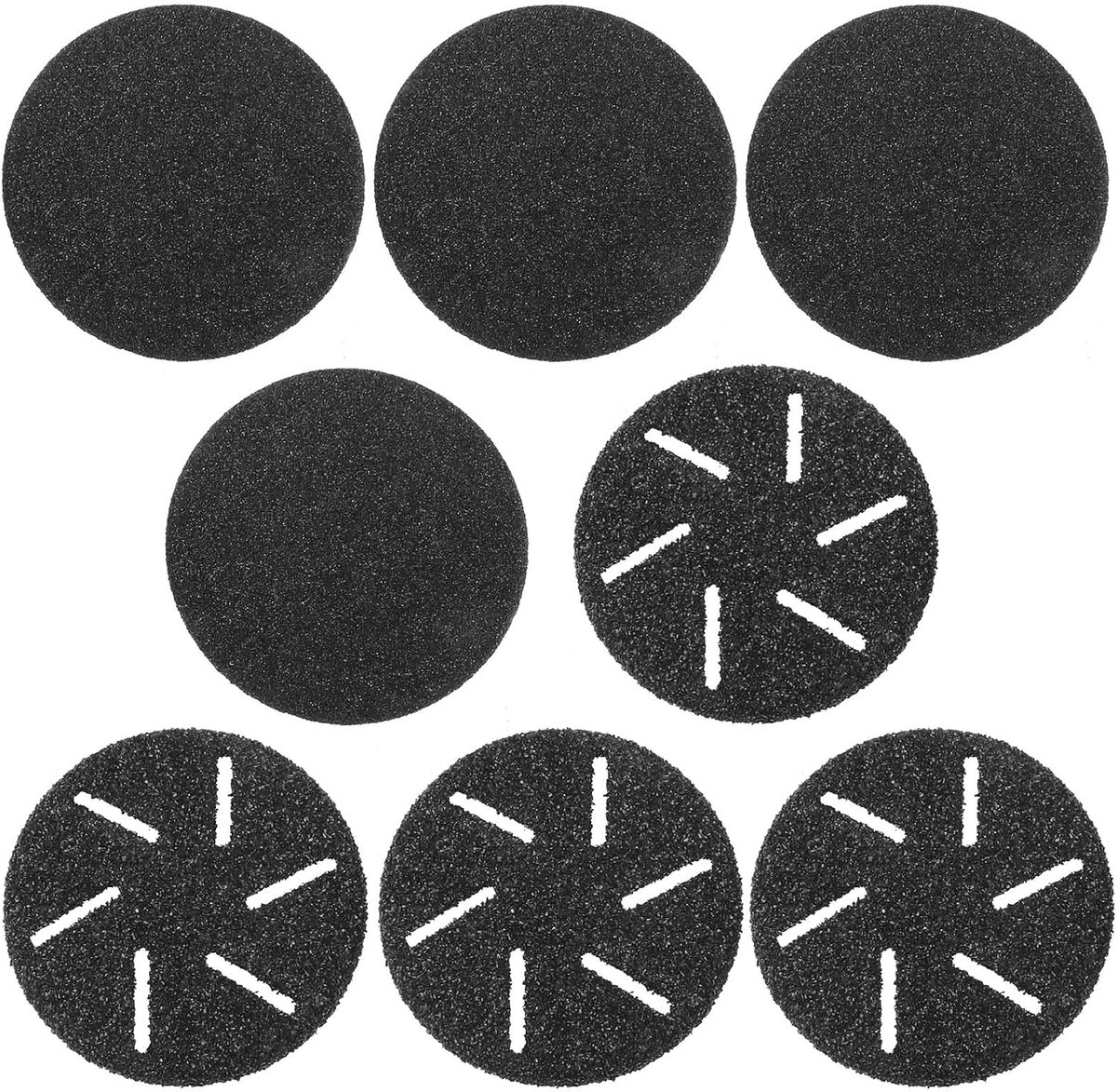 SnelShoppen - 8 Stuks Vervangende Slijpkoppen voor Voetverzorging, Compatibel met Elektrische Eeltverwijderaar, 100 Grit & 60 Grit, Duurzaam ABS, 37mm