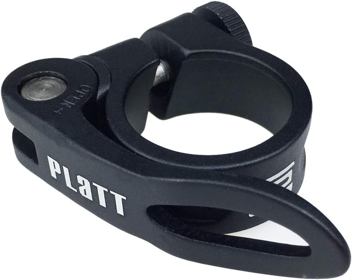SnelShoppen - Platt fiets zadelklem met snelspanner, aluminium legering, zadelklem 28.6/31.8/34.9 mm, lichtgewicht, diverse kleuren