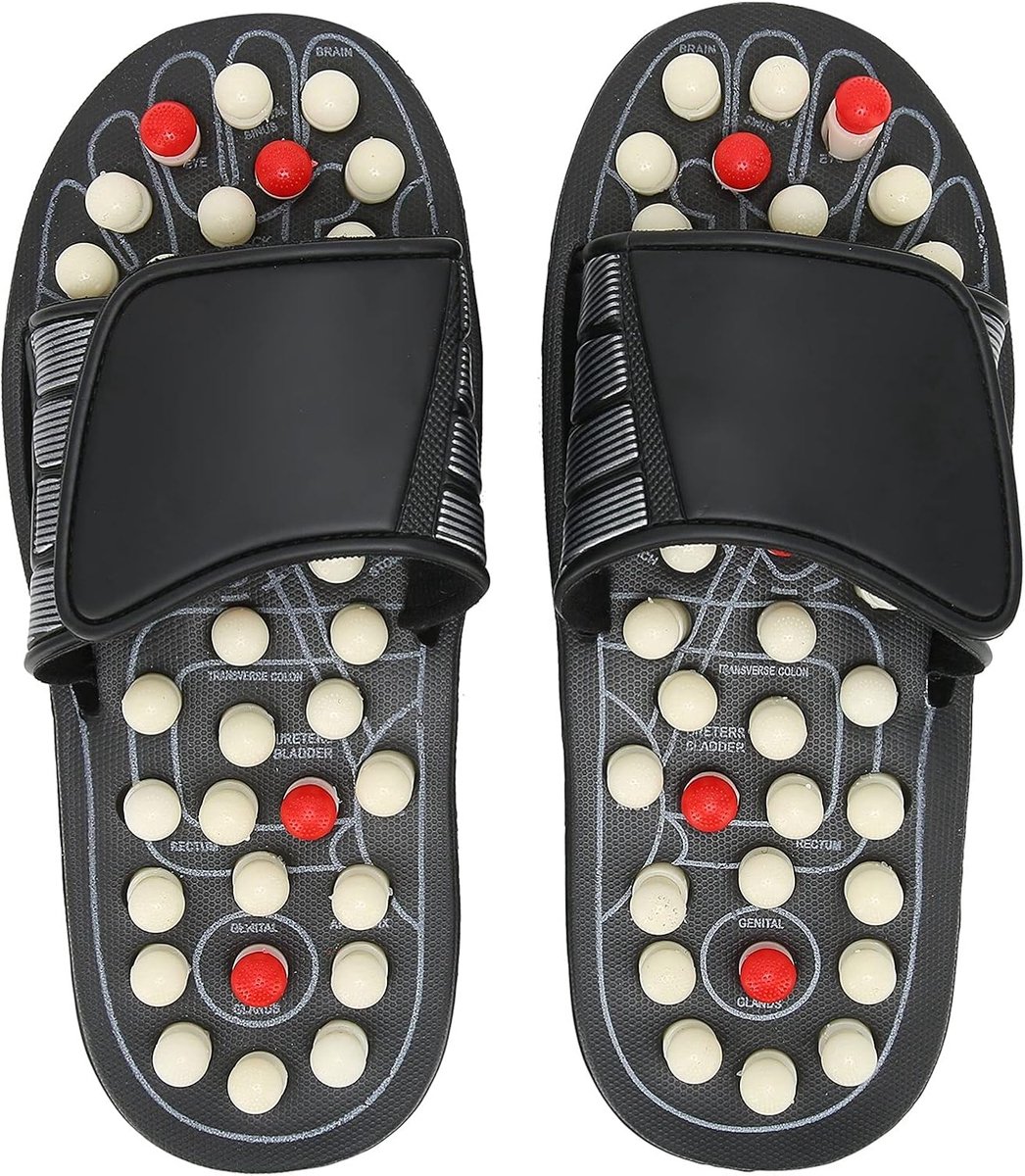 SnelShoppen - Acupressure schoenen, massage slippers met reflecterende zones voor voetpijn verlichting, maat 40-41, acupunctuur therapie voor fasciiti
