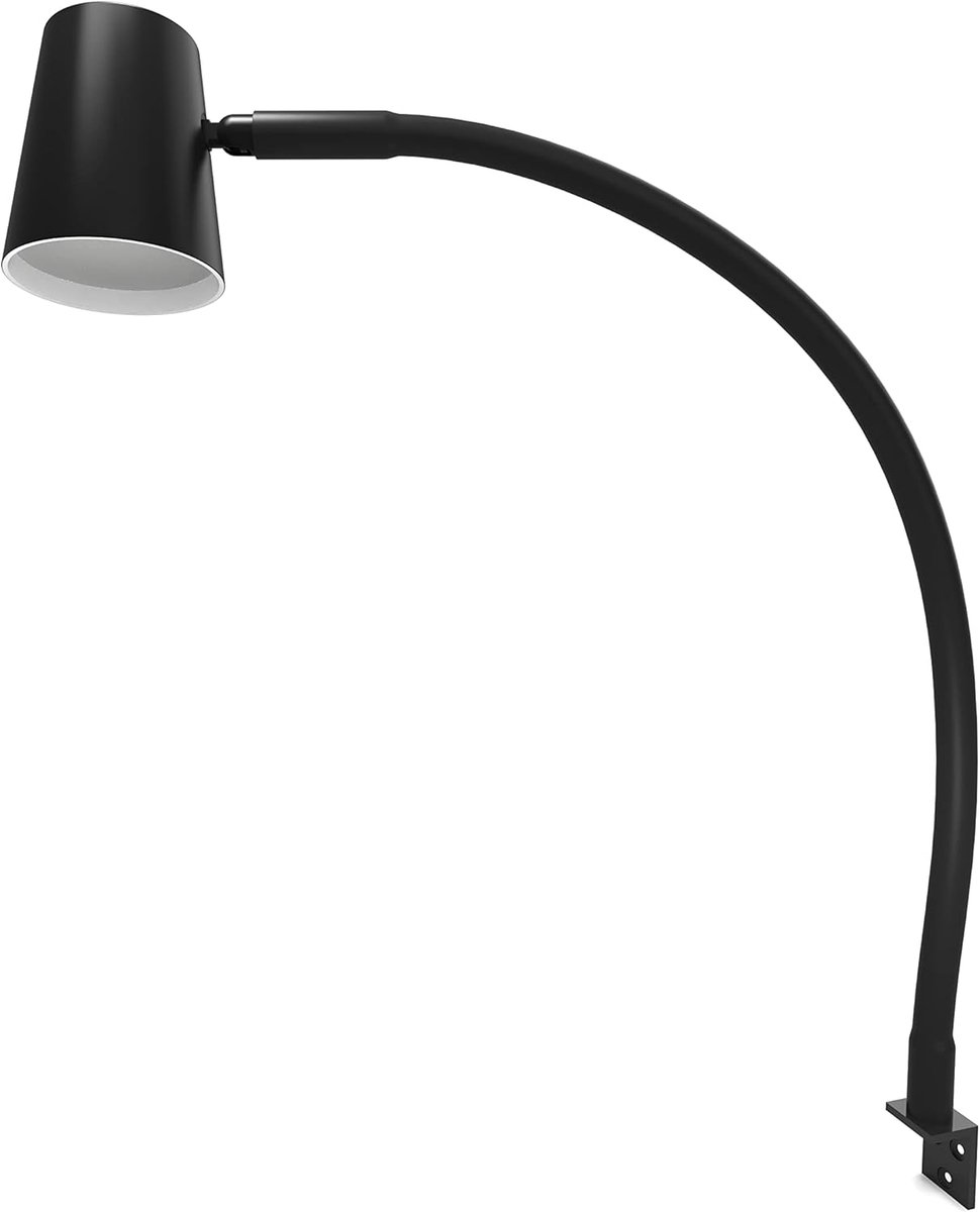 SnelShoppen - LED Bedlamp - Zwart - Warm Wit - Dimbaar - Flexibele Nek - 360° Rotatable - Indirecte Verlichting - Silicone Afwerking - 1 Set