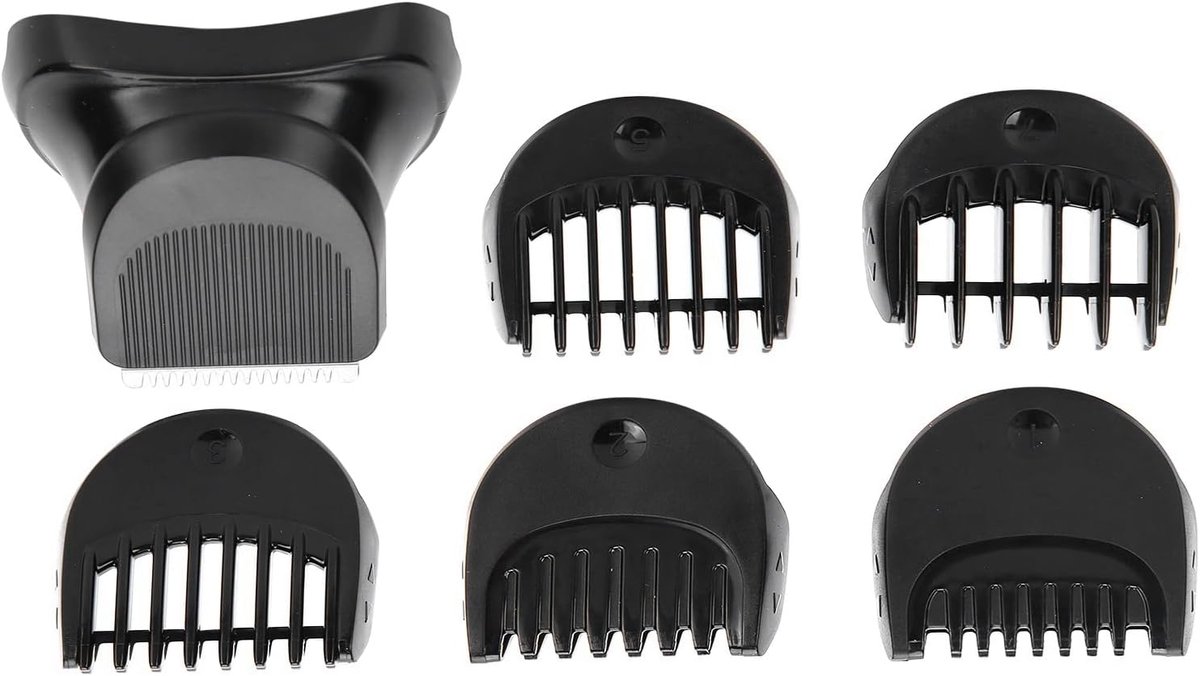 SnelShoppen - Elektrische Scheerkop en Trimmer Set met 5 Stuks Gids Kammen voor Serie 3 - Professioneel Scheerapparaat Accessoire voor Nette Styling