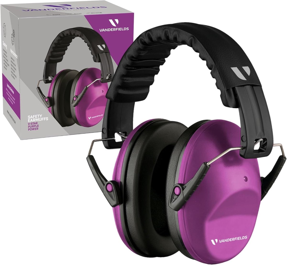SnelShoppen - Premium Gehoorbescherming Oorbeschermers Kinderen 3-12 Jaar - Geluidsreductie 33,2dB - Noise Cancelling - Purple Power - Ideaal voor Fee