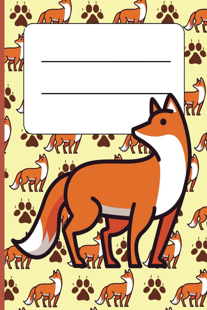 Thijox - Gelinieerd Notitieboek voor Leerlingen met Vos Cover - 120 Pagina's, 15,24 x 22,86 cm - Perfect voor School, Huiswerk en Creatieve Projecten