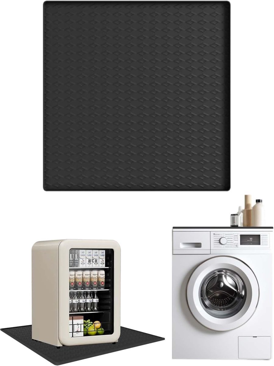 SnelShoppen - Reusable Drip Tray 60x60cm - Silicone Mat met Verhoging, Antislip Design voor Koelkast, Wasmachine, Mini Koelkast en Wijnkasten