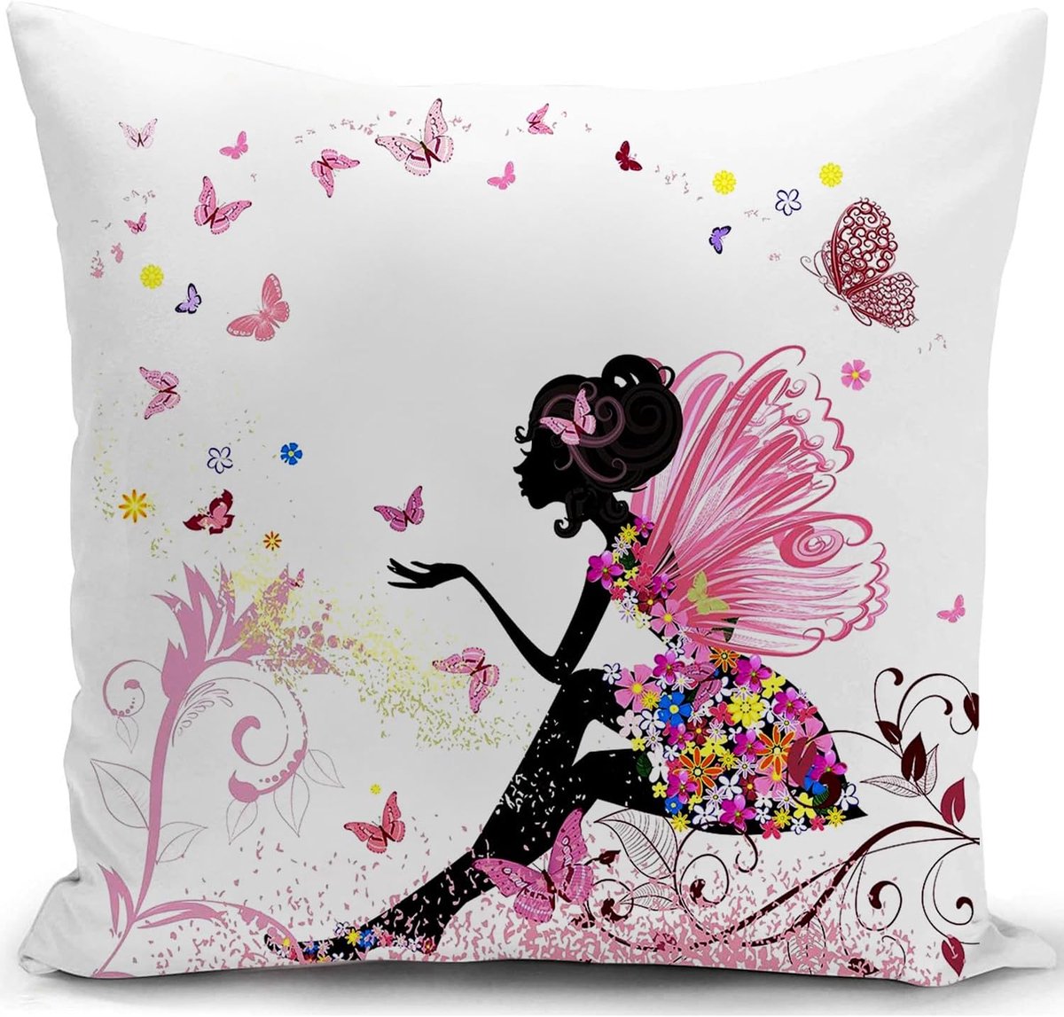 SnelShoppen - Roze Kussenhoes 45x45cm voor Vriendin - Valentijnsdag Geschenk - Decoratie voor Woonkamer, Sofa, Bed, en Auto - Zacht en Ademend Materia