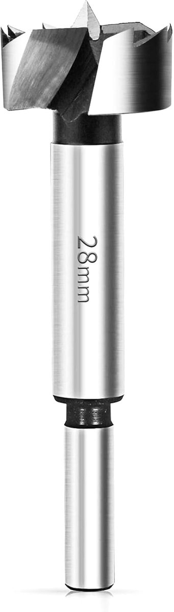 SnelShoppen - Forstner Boor 28 mm - Houtboor Voor Houtbewerking - Steenstaal - Cilinderschacht - Voor Boor- en Persmachines
