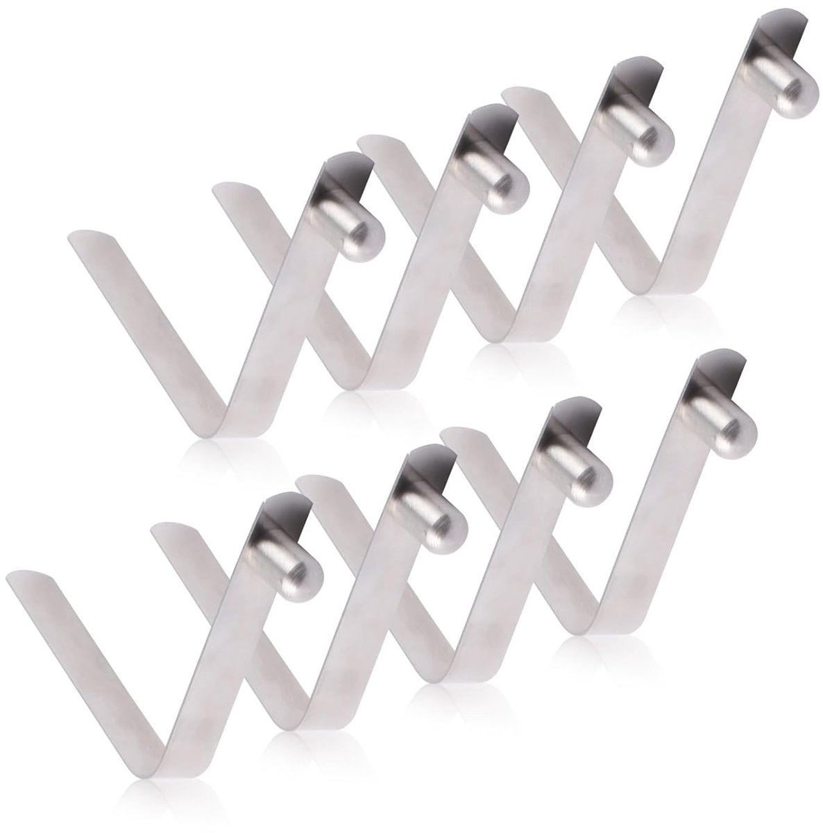 SnelShoppen - Tent Pole Clips 6mm - RVS Push Button Spring Clips - 8 Stuks voor Camping, Kayak Peddels, Tentpalen - Eenvoudige Installatie