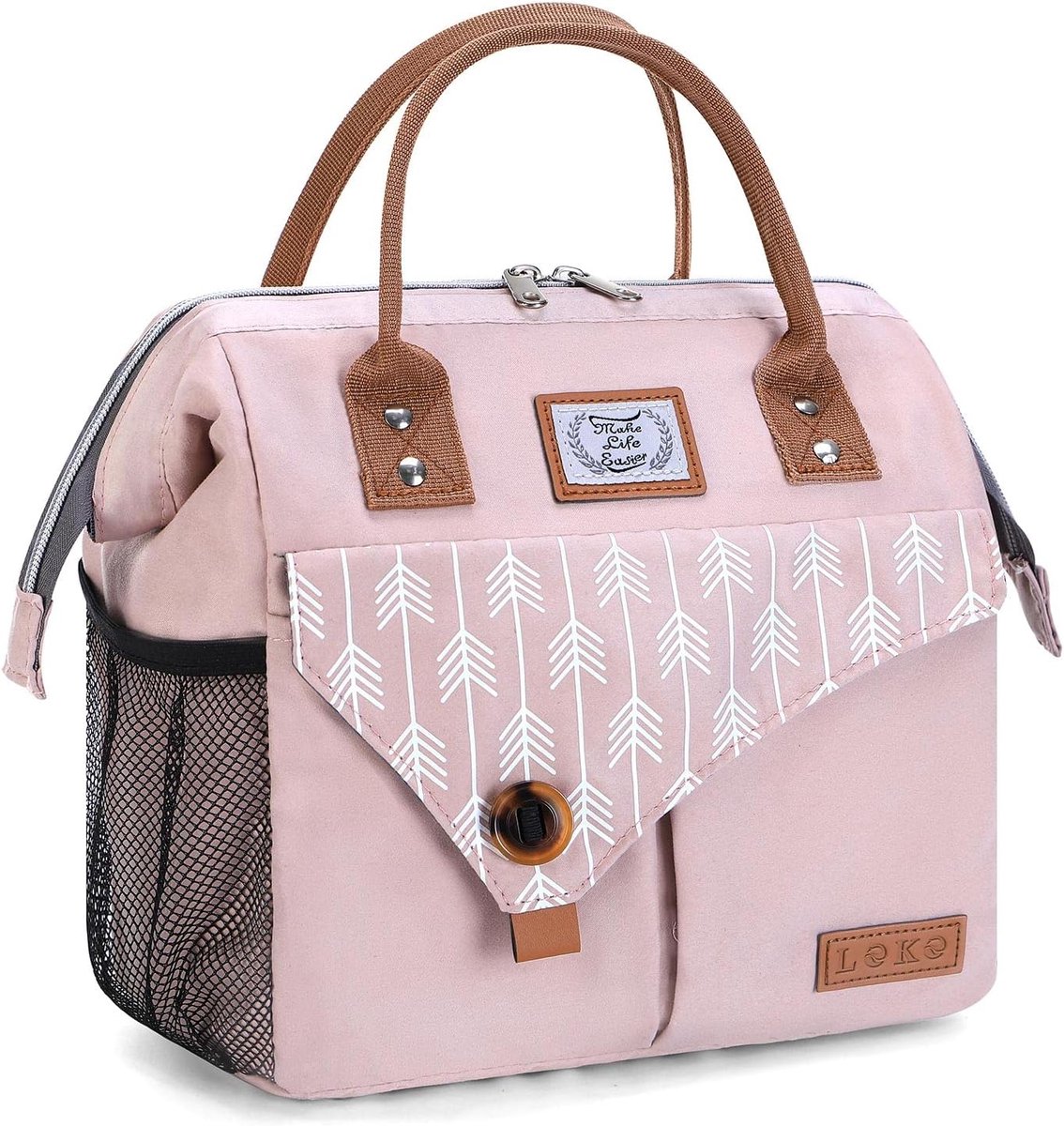 SnelShoppen - Cooler Bag, Lunch Bag voor Vrouwen, 10 Liter, Insulated Bag, Lekvrije Lunchtas voor Werk, Picknick en Buitenactiviteiten, Waterproof, Kl