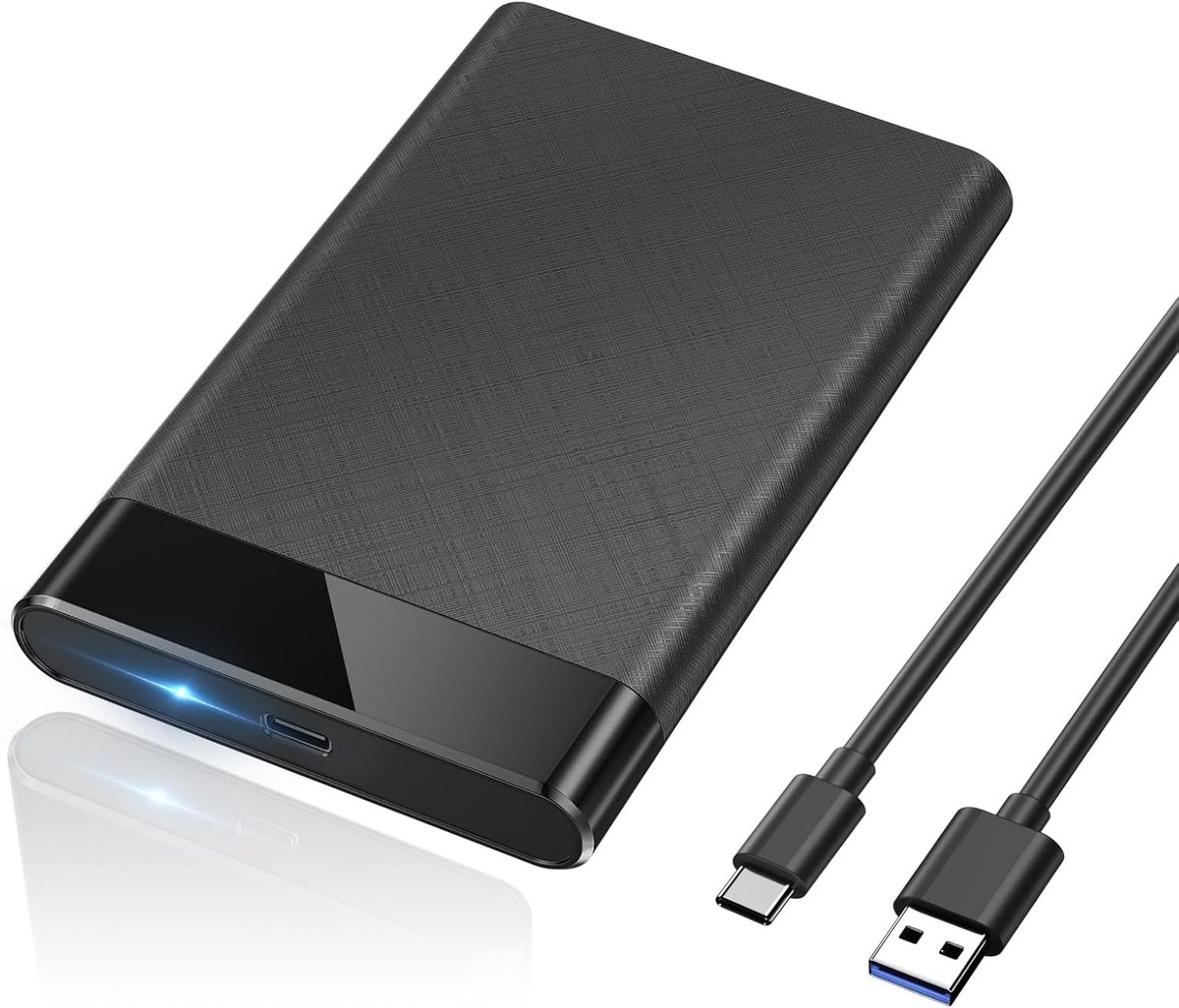 SnelShoppen - 2.5" Hard Drive Enclosure, USB C 3.1 Gen 2, 6Gbps, Tool-free Externe SSD/HDD Behuizing voor 7mm/9.5mm SATA, UASP Ondersteuning