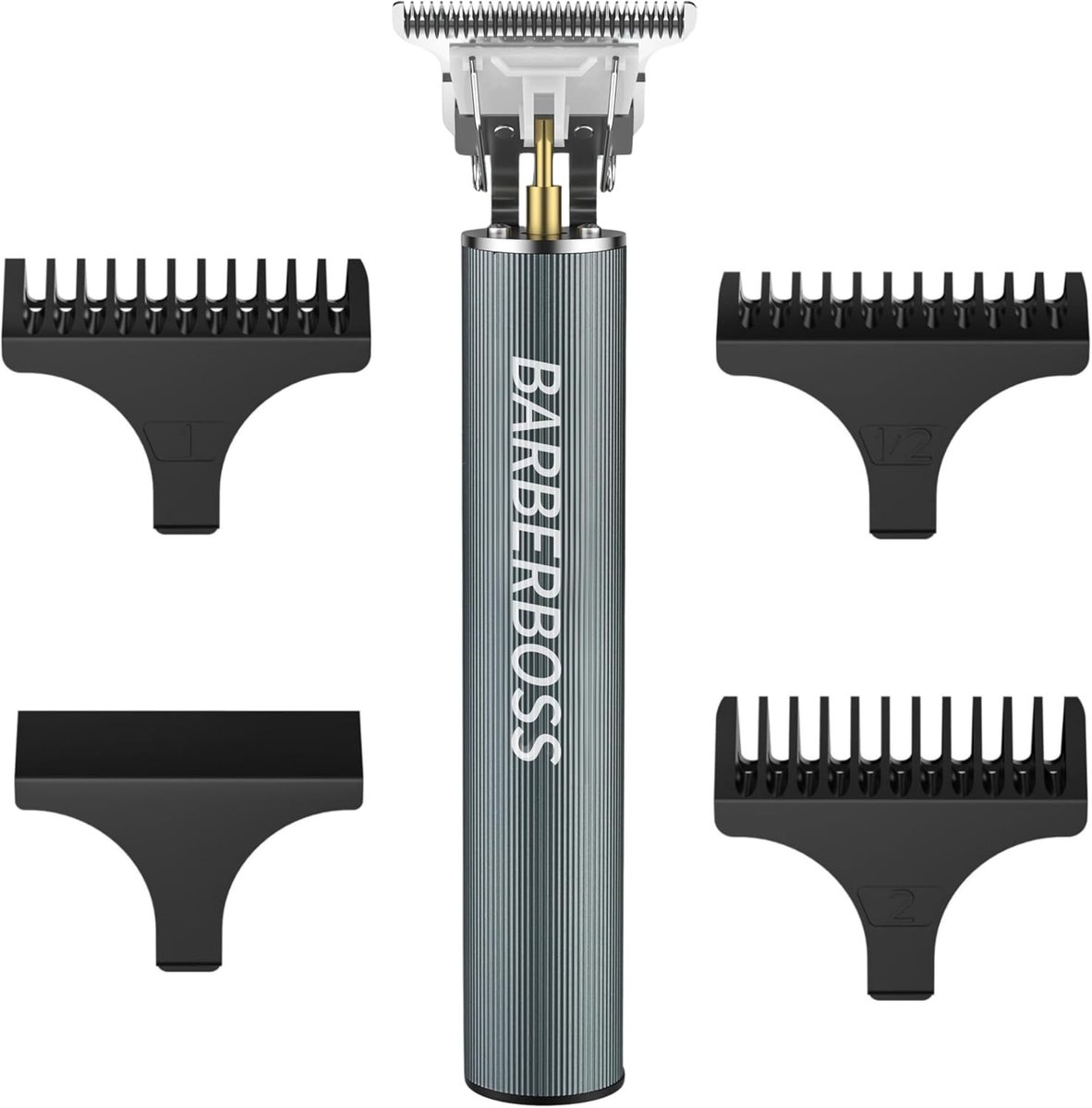 SnelShoppen - Draadloze T-Blade Haartrimmer voor Mannen, Precisie Baardtrimmer, All-in-One Verzorgingsset met 3 Opzetkammen en USB Oplaadfunctie