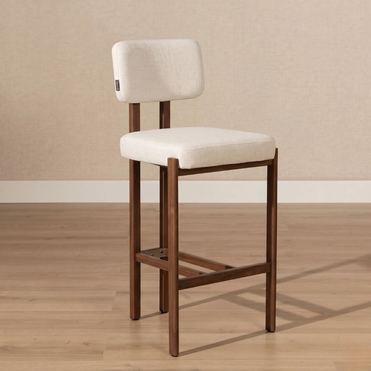 Bronx71 Barkruk Nori linnen off white 70 cm - barstoel Wit