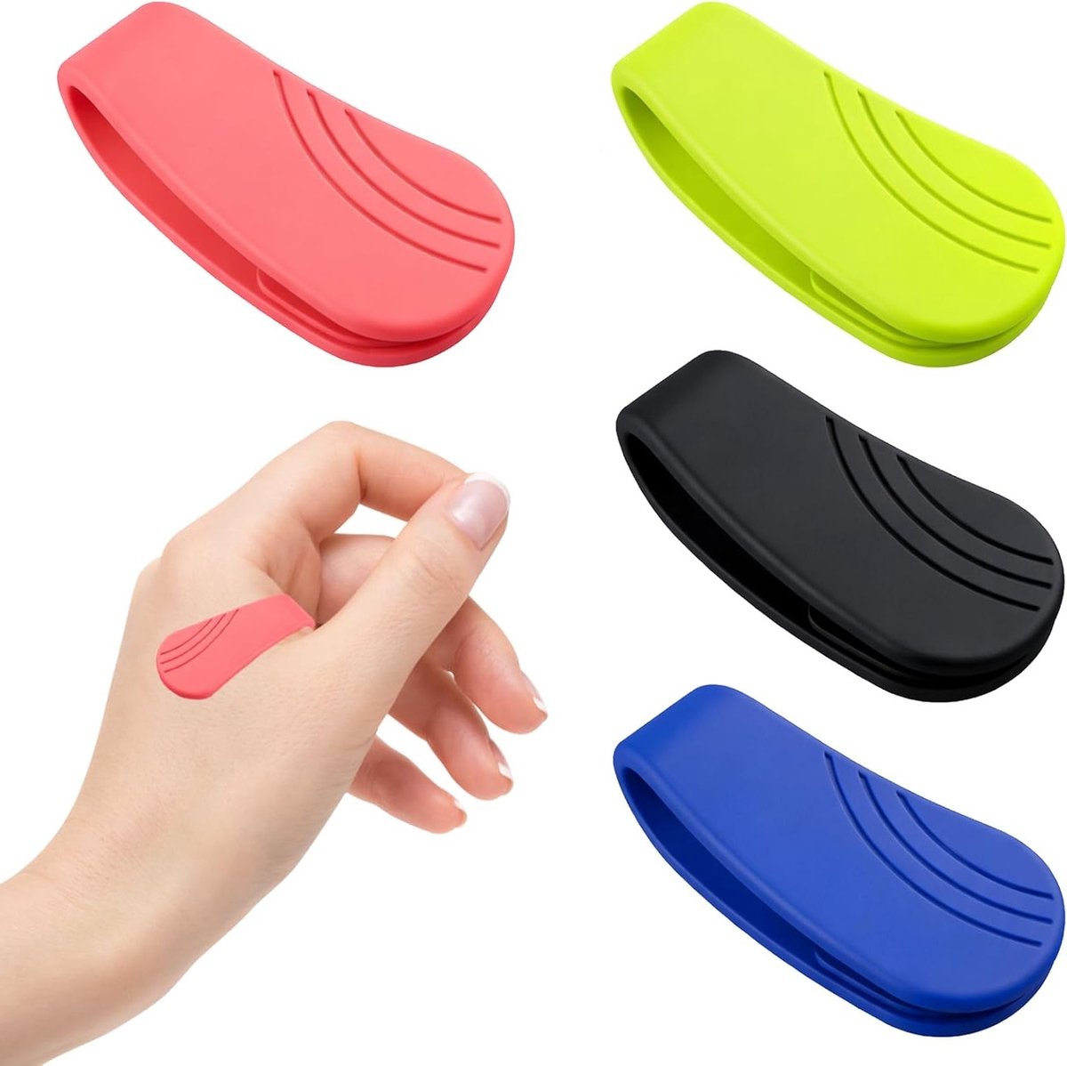 Set van 4 Acupressure clips en ringen voor migrainebestrijding en stressverlichting | Natuurlijke pijnverlichting en stimulatie van drukpunten