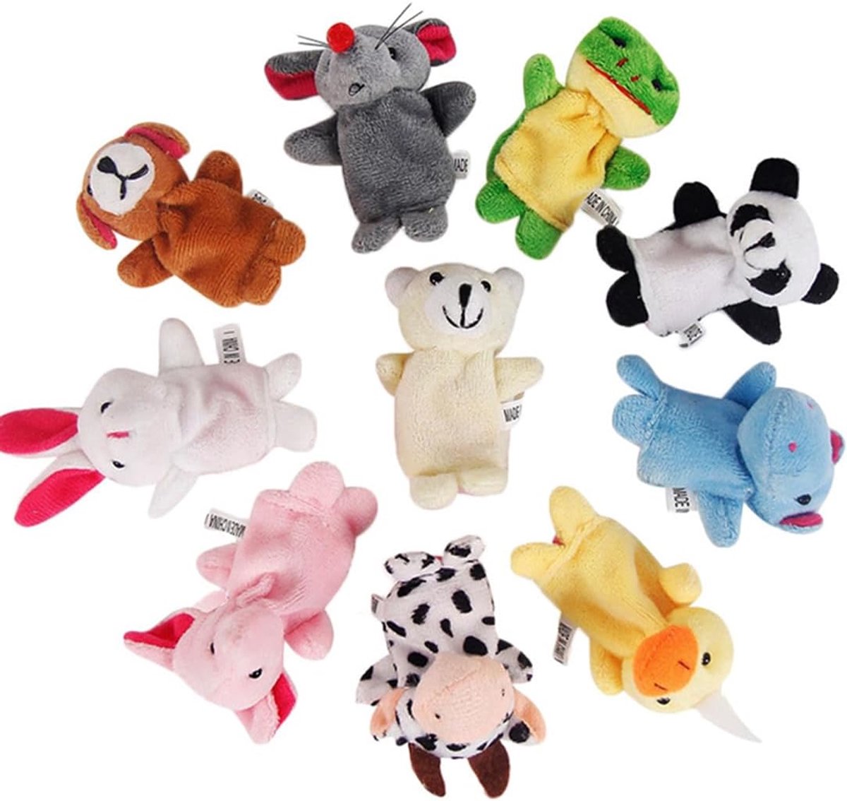 Thijox - 10 stuks Vingerpoppen voor Kinderen - Pluche Vingerpoppen Set - Verjaardagscadeau voor Jongens en Meisjes - Perfect voor Kerst, Pasen en Kind