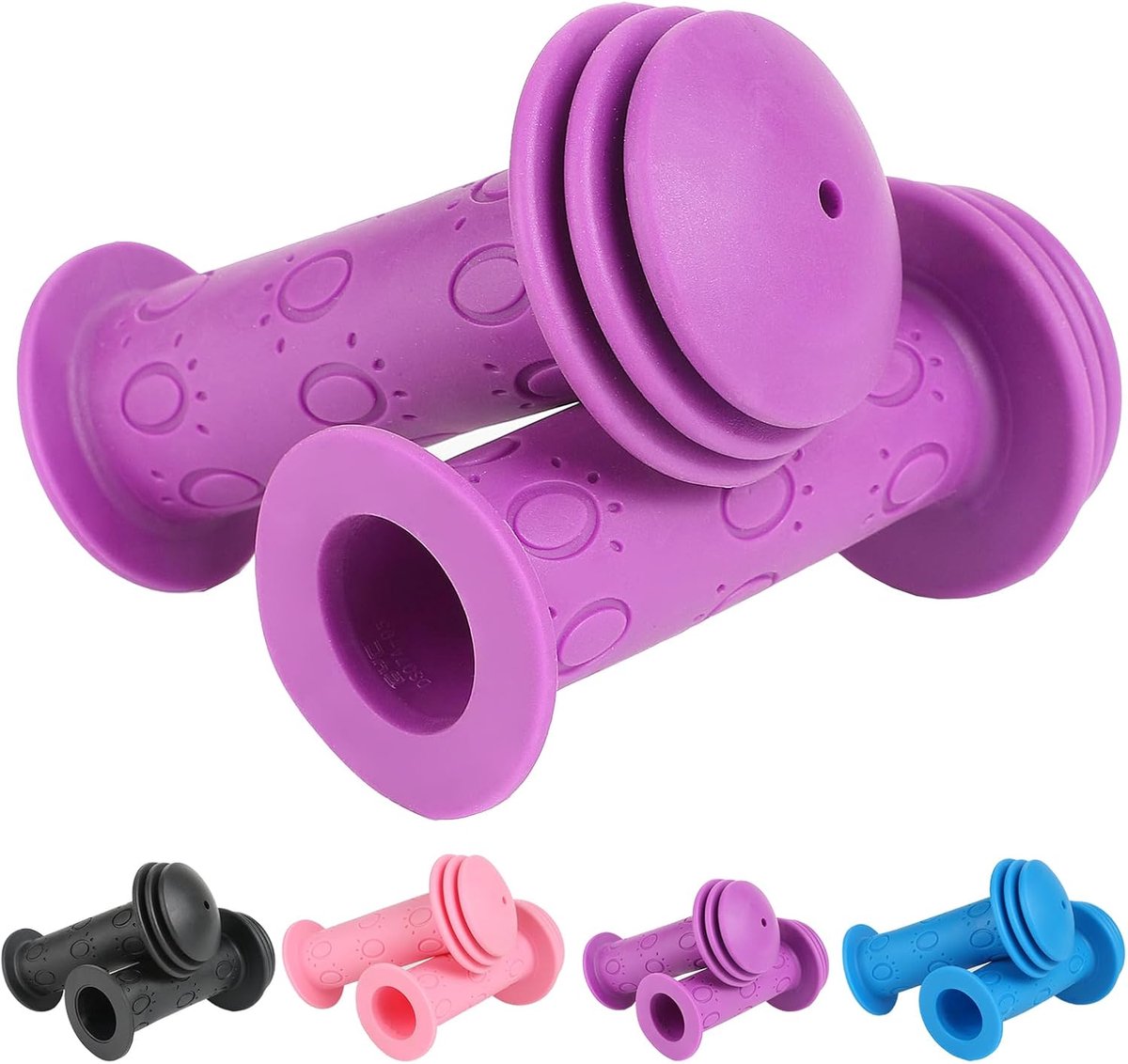 SnelShoppen - Fietshandgrepen voor Kinderen, 1 Paar, 22 mm, Antislip Zacht Rubber, Lange 105 mm, Fietsonderdelen voor Kinderen, Geschikt voor Fietsen