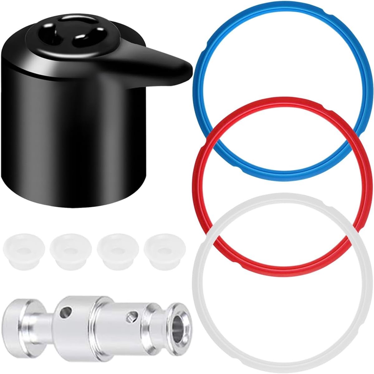 SnelShoppen - Vervangende Onderdelen voor Instant Pot Duo 5/6QT - Sealing Ring, Stoomaflaatventiel, Handvat en Float Valve Accessoires Kit (8PCS)