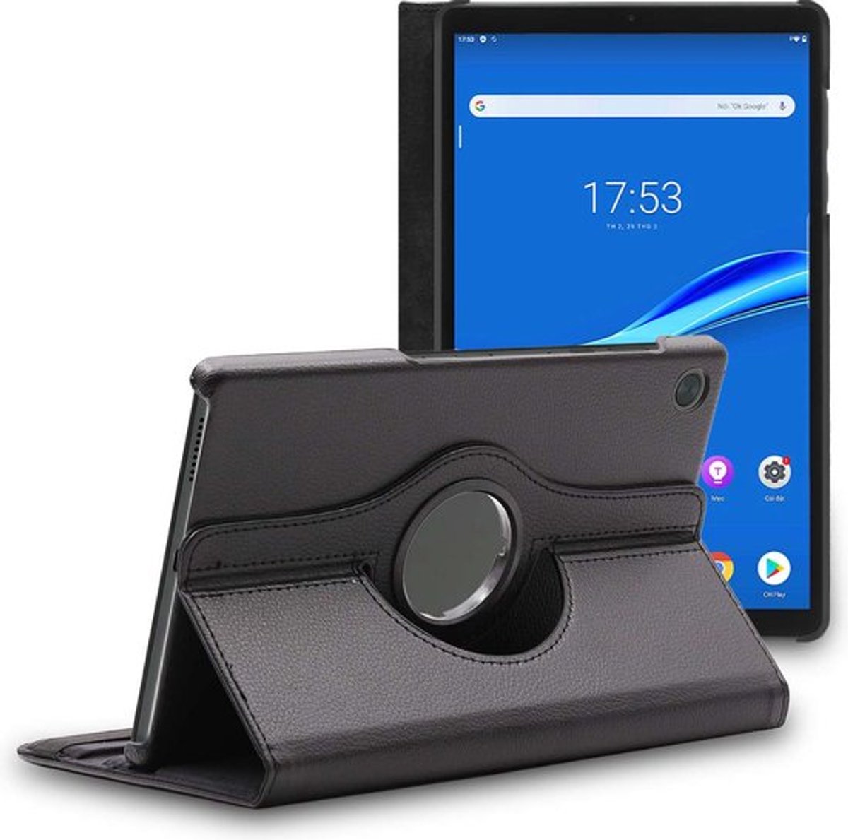 ebestStar - Hoes geschikt voor Lenovo Tab M10 FHD PLUS 10.3, Roterende Etui, Case, 360° Draaibaar hoesje, Zwart