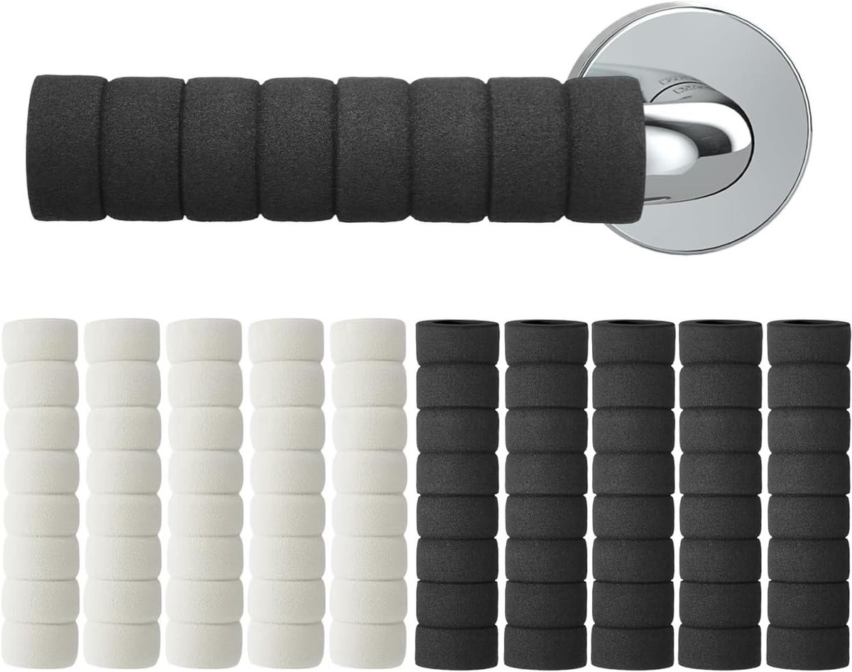 SnelShoppen - 10 stuks deurklinkbuffers, schuimrubberen deurklinkbescherming, grip-afdekkingen, bescherming voor deuren, geluiddempers voor thuisgebru