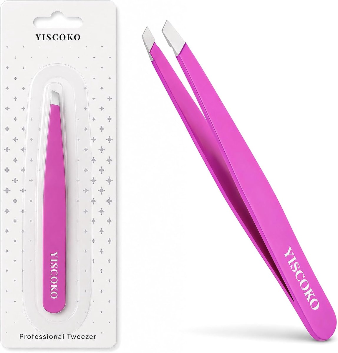 Thijox - Pincet voor Gezichtshaar Dames - Roestvrij Staal Schuine Wenkbrauwpincet - Perfect voor Precisie en Vormgeving van Wenkbrauwen - Geschikt voo