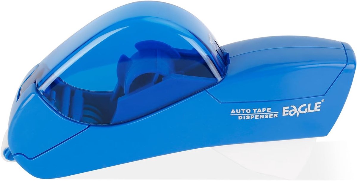 SnelShoppen - Automatische Tape Dispenser en Tape Gun met 1 rol 1/2 inch (12 mm) en 1 rol 3/4 inch (19 mm) tape - Blauw voor Cadeaus, Pakketten, Scrap
