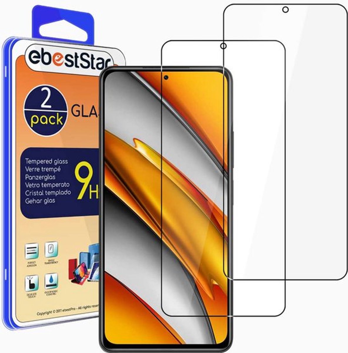ebestStar - {2 Stuks} Gehard glas geschikt voor Xiaomi Poco F3 F3 5G, Mi 11i, Screen Protector Cover, Schermbeschermer Tempered Glass