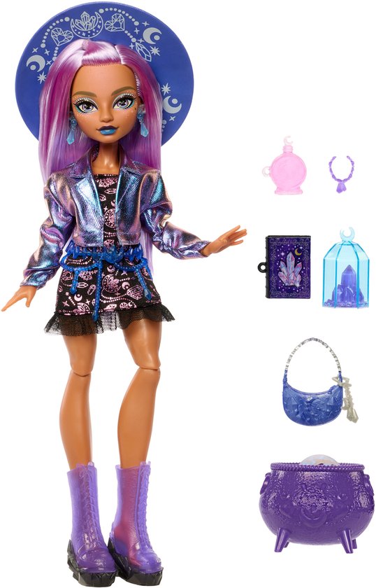 Moonspell Magic van Monster High - Layla Stone modepop - Crystal Witch met accessoires — afbeelding 5
