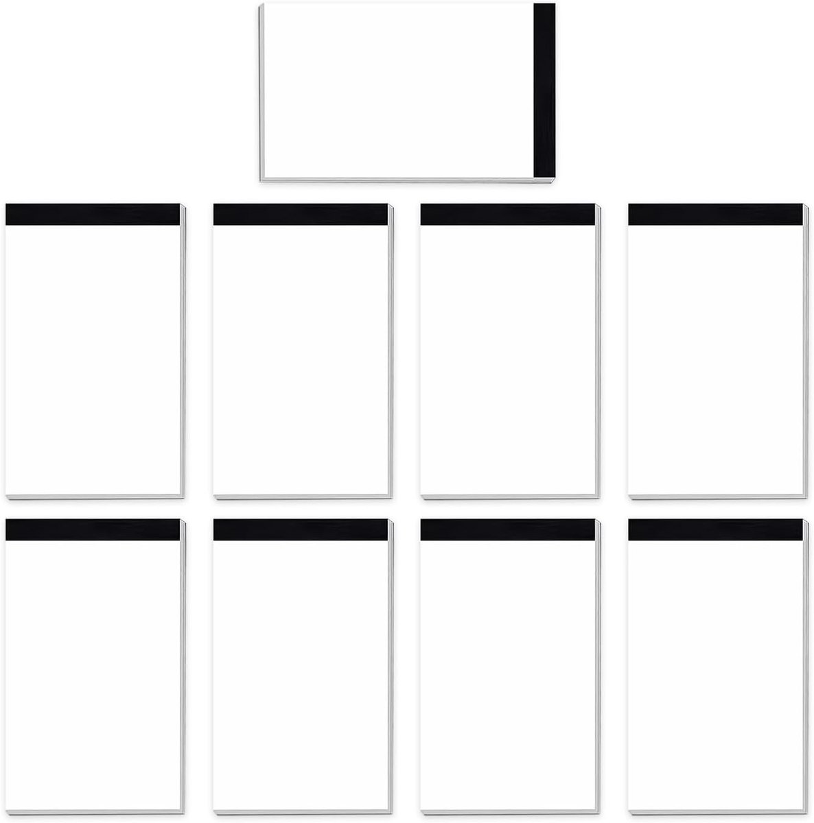 SnelShoppen - 9 Blanco Notitieboeken A7 - Dagelijkse Memo's, Leesextracten, Conceptpapier - 80g Zelfklevend Papier - Perfect voor Studenten