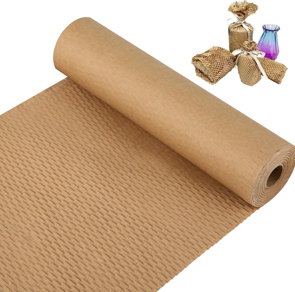 SnelShoppen - Paper Packaging Pillow Wrap 30cm x 30m - Milieu-vriendelijke Alternatief voor Bubble Wrap - Perfect voor Verhuizen, Verzenden van Breekb