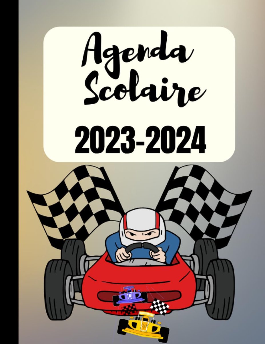 SnelShoppen - Agenda scolaire 2023-2024 - Thema Auto's, 202 pagina's, Uren van 7h tot 19h, Perfect voor School en Organisatie