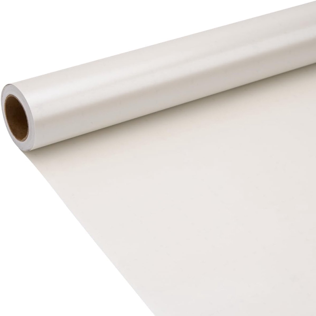 SnelShoppen - Witte matte inpakpapier rol 9m x 43cm, parelmoer kleuren, cadeaupapier voor verjaardagen, kerst, babyshower en feestdagen