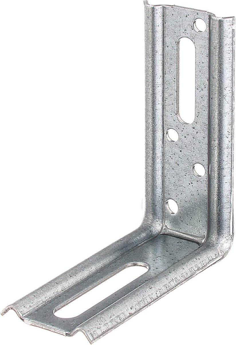 SnelShoppen - 50x Alberts 866242 Verstelbare Hoek 90° - Geperst Staal - Verzinkt - 70x80x30 mm - Perfect voor Klussen en Constructies