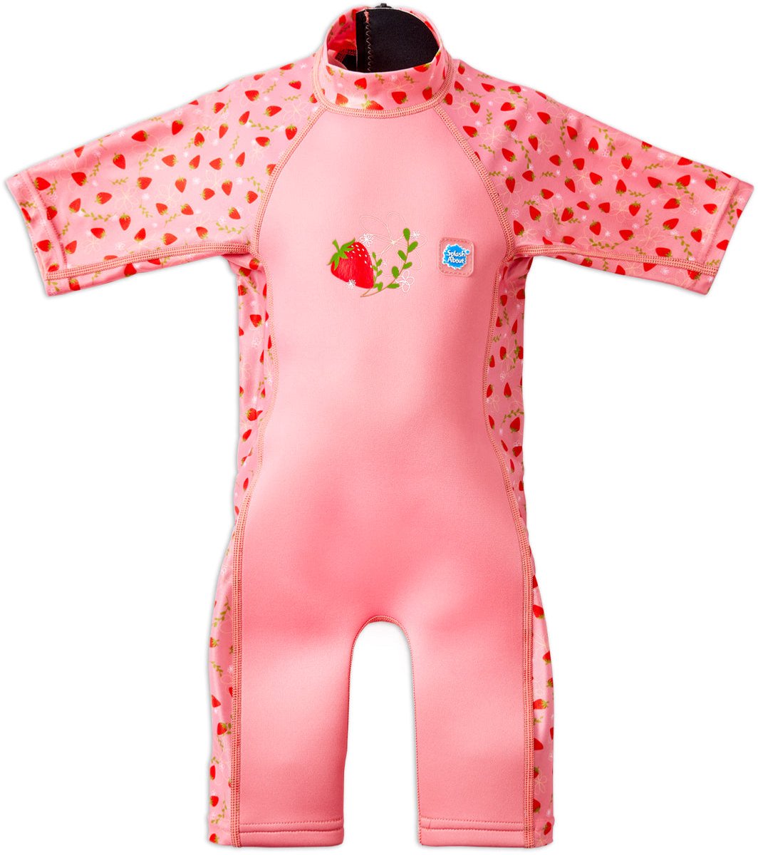 Splash About UV Sun & Sea Hybride Wetsuit voor Zwembad en Strand, Strawberry Field, 4-6 jaar – UV-bescherming