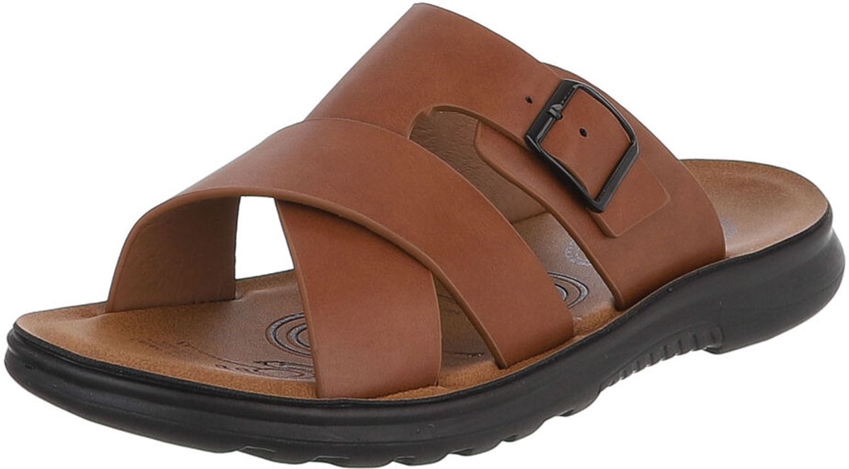 Dames muil sandalen met gesp en comfortzool Mt:42