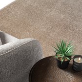 Uni Effen Laagpolig Vloerkleed Modern Beige- 200x290 CM