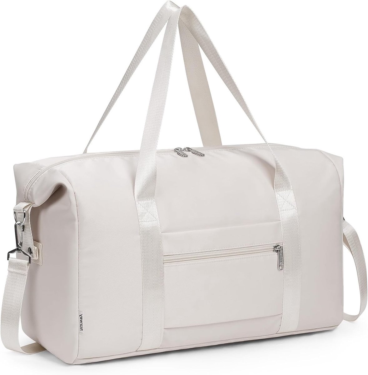 Ruime Onderste Bagage voor Vliegtuig 45x36x20 cm - Duffle Tas voor Weekendtrips en Ziekenhuisbezoek - Beige 25L voor Dames en Heren