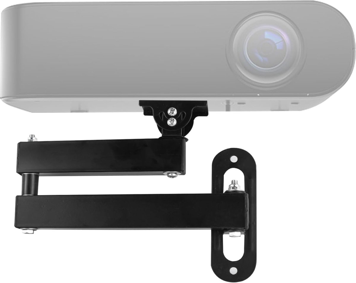 SnelShoppen - Projector Mount, Wandbeugel voor Beamer, Verstelbare Projectorhouder met 360° Rotatie, Vouwbaar en Geschikt voor 1/4 Inch Schroefbevesti