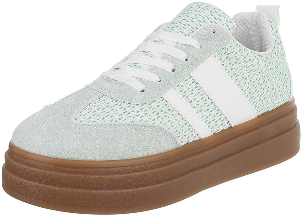 Sneaker - Platformzool en vetersluiting - Dames/Heren Mt:39