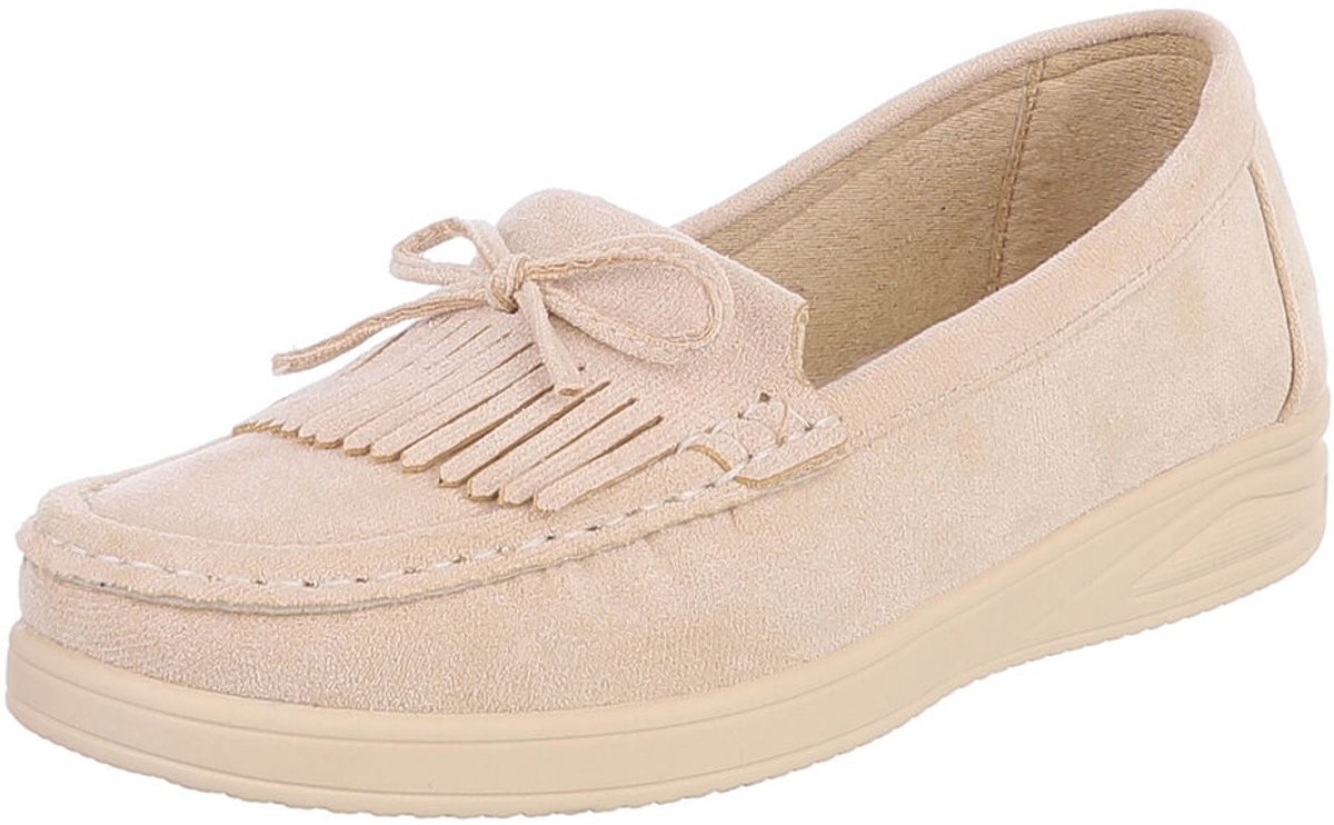 Instappers - Mocassinlook met franjes - Dames Mt:41