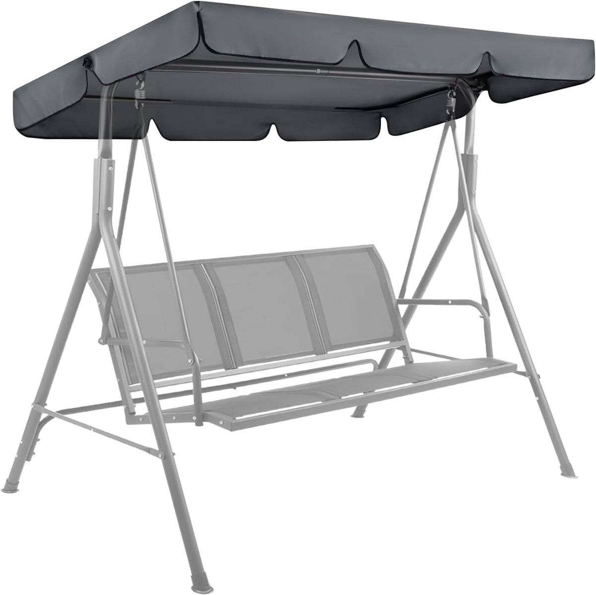 SnelShoppen - Vervangend Zeil voor Schommelbank - Waterdicht Zonnedak met UV-Bescherming - Universeel Dak voor Tuin, Binnenplaats, Zwembad - 200 x 120