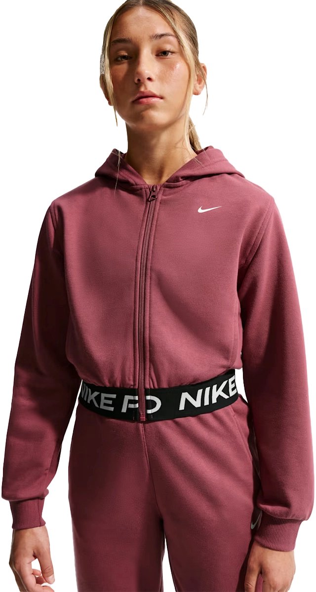 Nike dri-fit fleece hoodie in de kleur . Roze