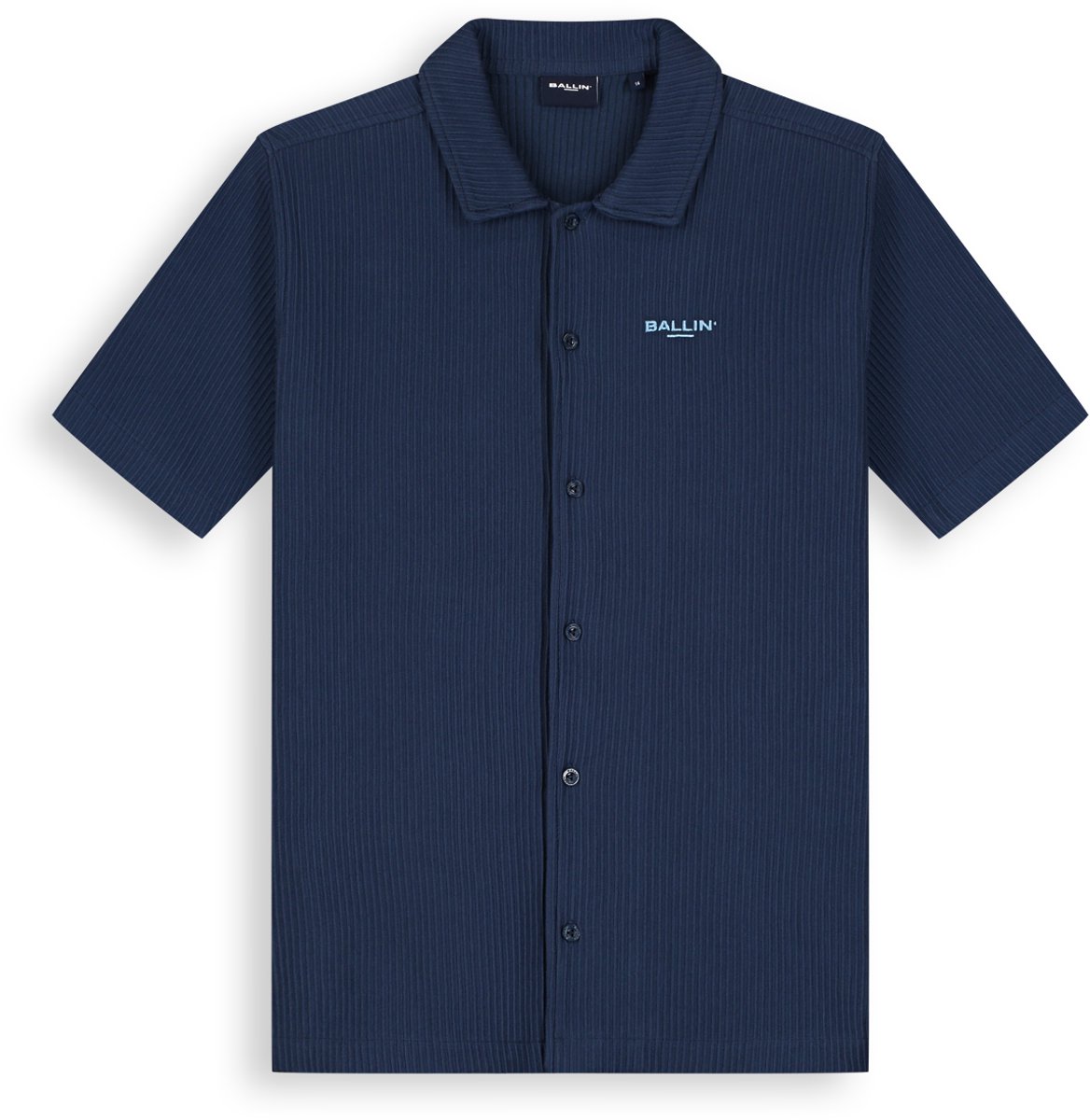 Ballin Amsterdam - Jongens Loose fit Shirts Short Sleeve - Navy - Maat 8