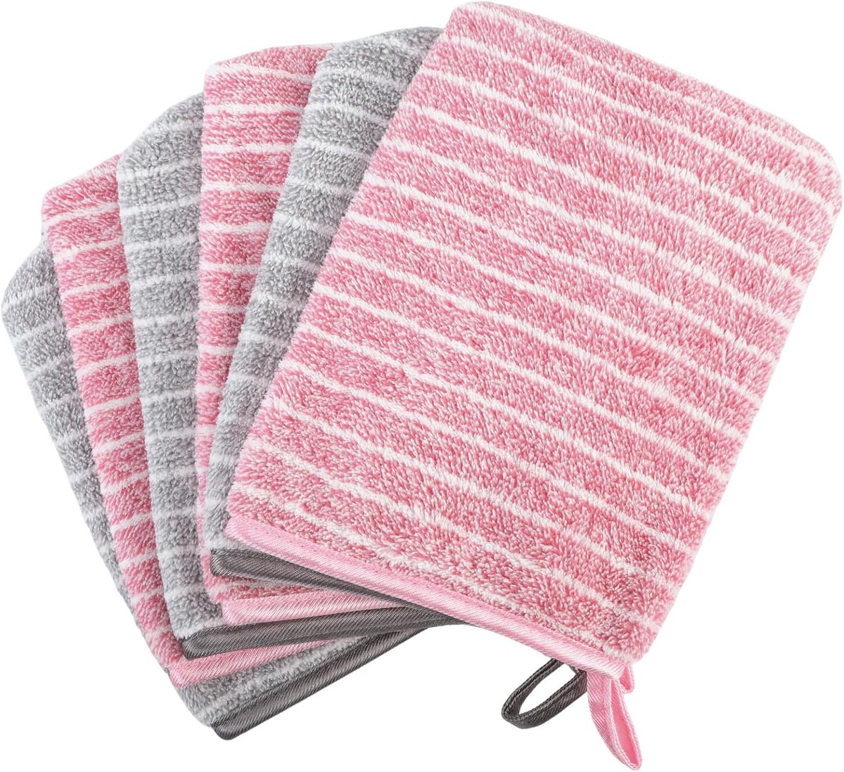 SnelShoppen - 6 Stuks Microfiber Gezichtsdoekjes, Super Absorberende Wasdoekjes voor Gezicht, Baby Kinderen Coral Fleece Badhanddoeken, Herbruikbare G