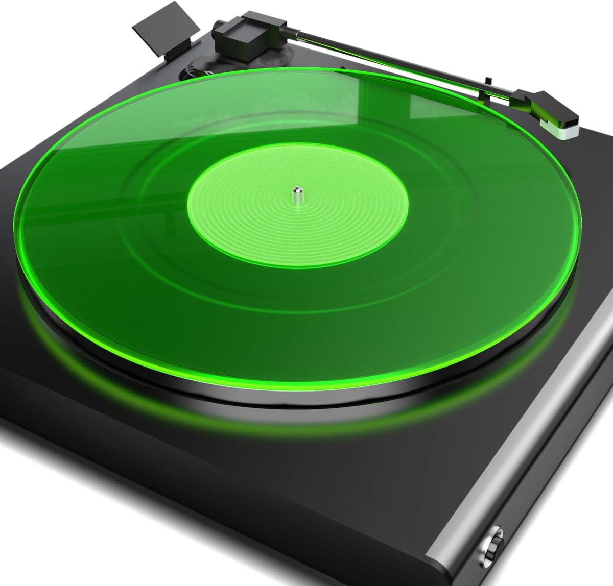 SnelShoppen - Turntable Mat Recordplatter Slipmat - Acryl Vinyl Slipmat voor Platenspelers - Antistatisch - Groene Kleur - Verbeterde Geluidskwaliteit