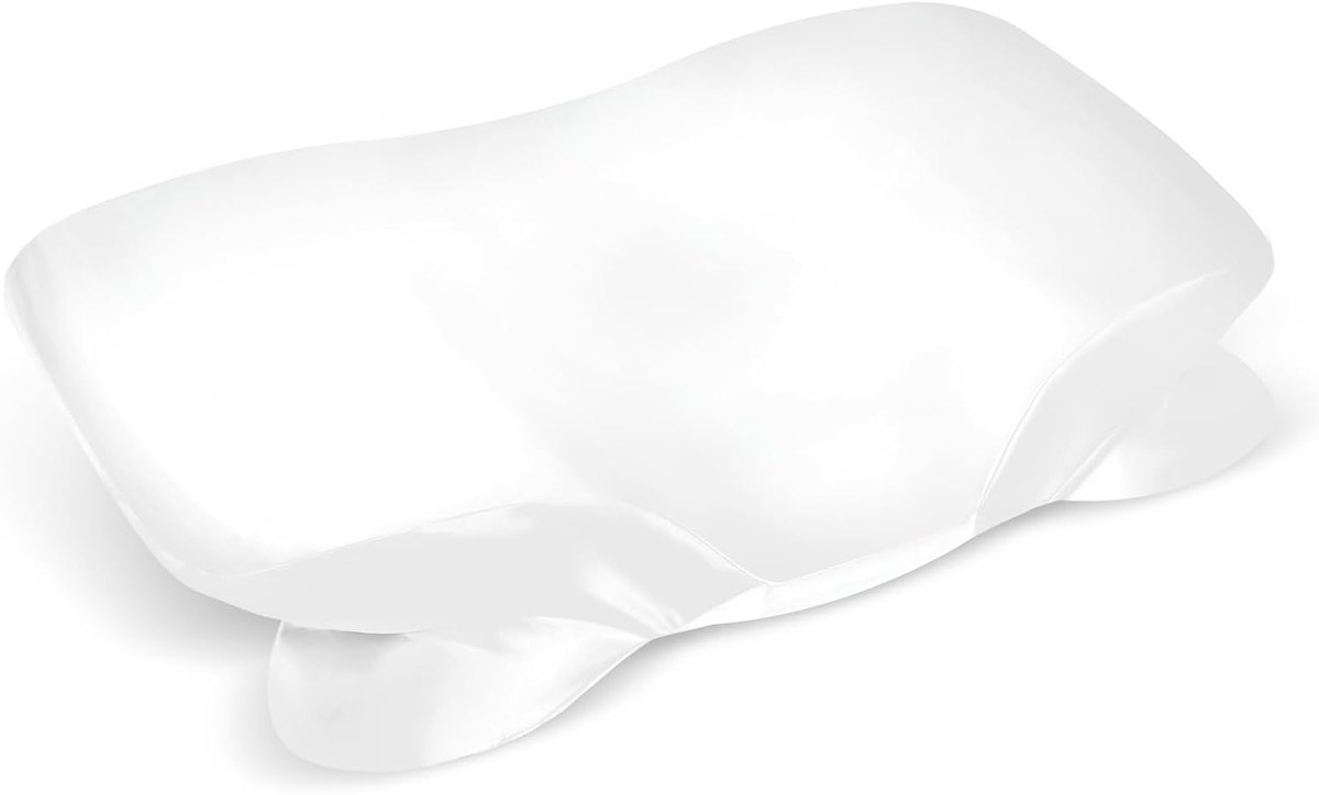Thijox - Satijnen Kussenslips 40x60 cm voor Memory Foam Kussens, Zacht en Glad met Onzichtbare Ritssluiting, Kleur Wit, Ideaal voor Slaapkamer en Neks