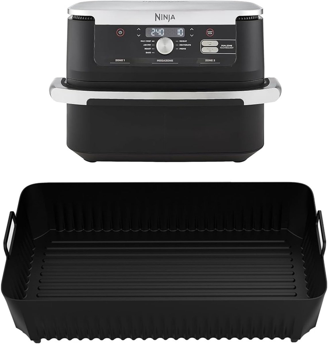 SnelShoppen - Airfryer Silicone Insert 10.4L voor Flexdrawer, Grote Silicone Bakvorm voor Ninja Foodi, Hittebestendig, Food Grade, Keukenaccessoire