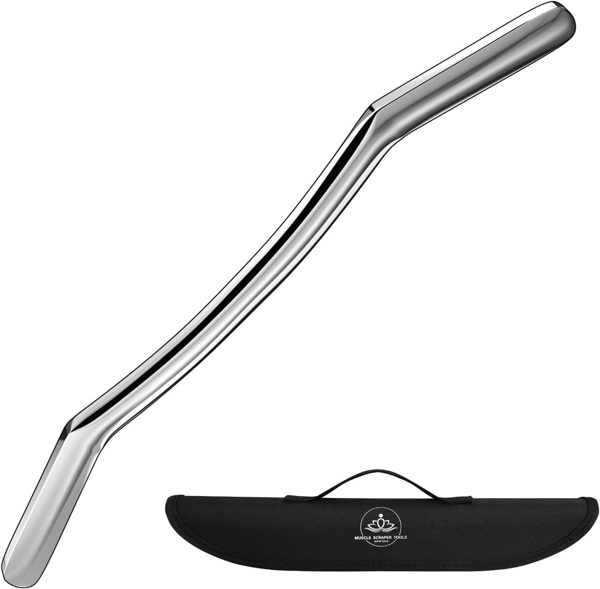 Thijox - Gua Sha Schraper van Roestvrij Staal voor Spierontspanning, Lymfedrainage en Cellulitis, IASTM Massage Tool, Zacht en Effectief, Geschikt voo
