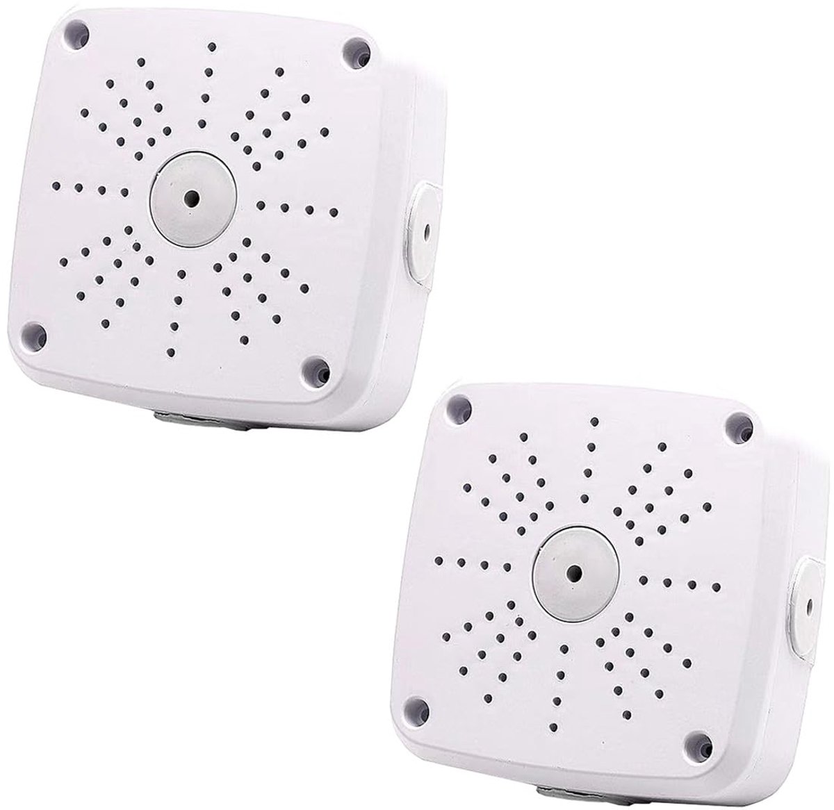 SnelShoppen - 2 Pack Universele Dome Beveiligingscamera Montagebox, Dome Camera Junction Box, Kabel Versteviger voor Binnen, ABS Kunststof, Waterdicht