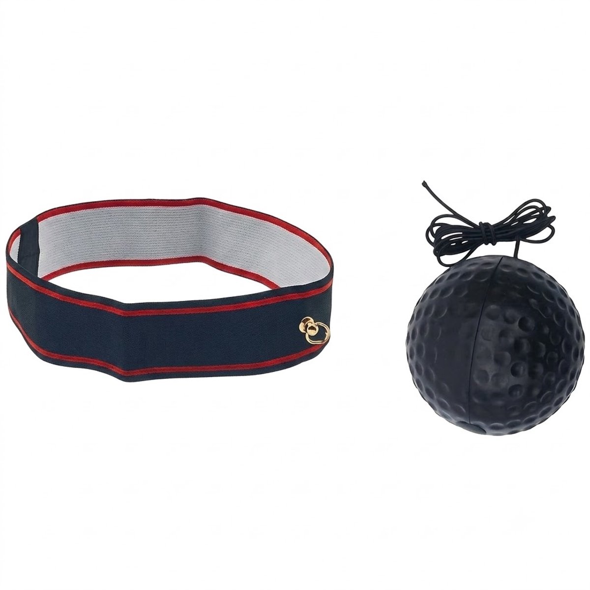 Zwart hoofd gedragen reflexbal bokstrainer voor dames en heren met verstelbare hoofdband elastisch koord reactiebal snelheid training hand oog coördinatie boks training gevechtsport accessoires
