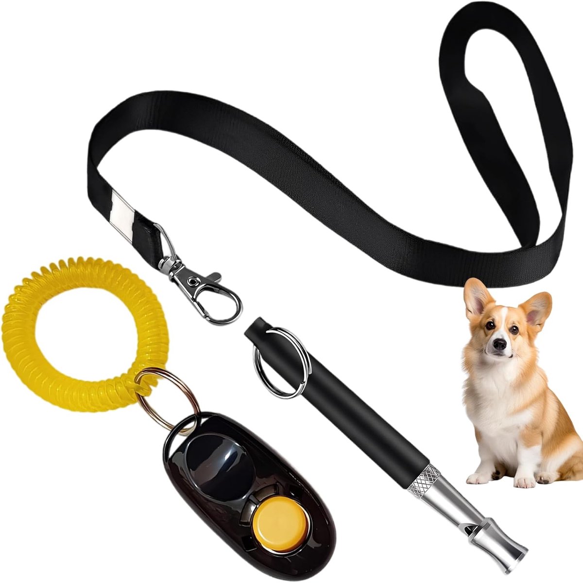 SnelShoppen - Ultrasone Hondenfluit met Clicker en Armband - Professionele Honden Trainingsset - Stop met Blaffen en Leer Herinneringen op Afstand - I